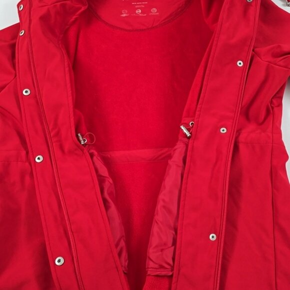 Nautica Women’s Softshell Hooded Red Zip Up Jacket Fleece Lined Size XXL - Picture 11 of 16